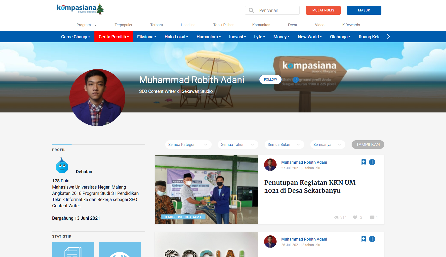 Contributor at Kompasiana